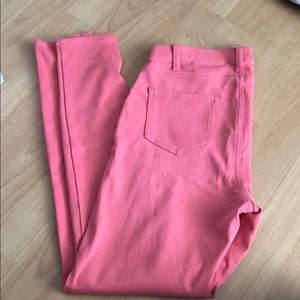 Pink stretch pants